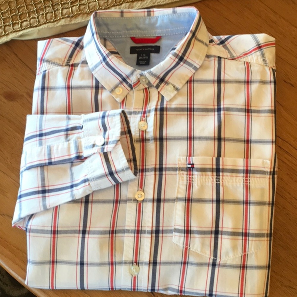 Tommy Hilfiger young mans shirt size lg 14/16